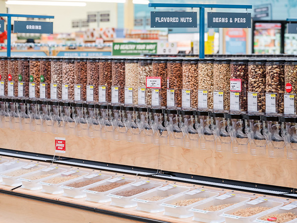 Bulk bins at Sprouts store