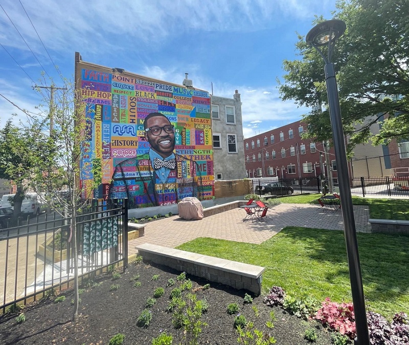 The Concert Garden in Philadelphia now has new seating, tables, and garden beds thanks to community support.